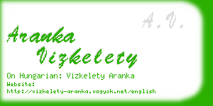 aranka vizkelety business card